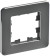 IEK BRITE Рамка 1-местная РУ-1-1-Бр металл титан RE IEK, BR-M12-M-01-K48
