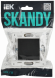 IEK SKANDY Выключатель 1-клавишный 10А SK-V01Bl черный , SK-V10-0-10-K02
