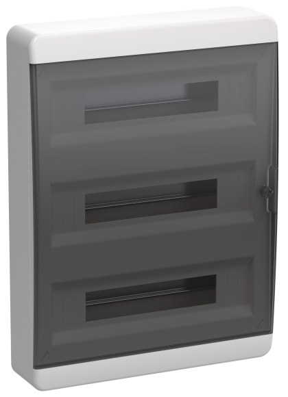 IEK TEKFOR Корпус пластиковый ЩРН-П-54 IP41 черная прозрачная дверь IEK, TF5-KP12-N-54-41-K01-K03