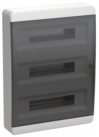 IEK TEKFOR Корпус пластиковый ЩРН-П-54 IP41 черная прозрачная дверь IEK, TF5-KP12-N-54-41-K01-K03