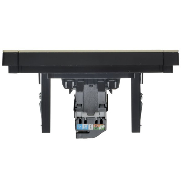 IEK FORTE&PIANO Розетка компьютерная RJ45 кат.5E FP832M металл серый сланец IEK, FP-K10-1-M-K41