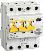 KARAT Автоматический выключатель дифференциального тока АВДТ 34 C50 30мА тип A IEK, MAD22-6-050-C-30