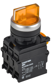 Переключатель с подсветкой на 3 положения 2NO жёлтый MASTER IEK, MI-SW60-20XD-4-14-3-K05 Переключатель с подсветкой на 3 положения 2NO жёлтый MASTER IEK, MI-SW60-20XD-4-14-3-K05