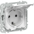 FLITE Розетка с заземлением с защитными шторками и крышкой безвинтовое крепление 16А IP44 РСшкр11-1-44-ФлБ белый IEK, FI-R16-16-1-44-K01