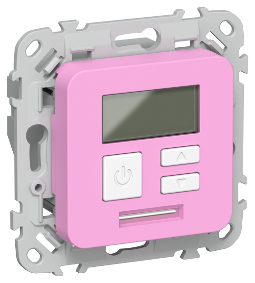 IEK FLITE Термостат электронный с дисплеем 16А Т-ФлПр пурпурный IEK, FI-RT11-K99