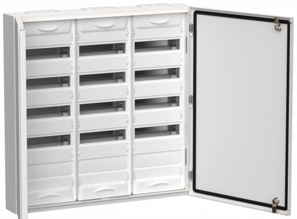 IEK TITAN 5 Корпус металлический ЩРн-180 (3х60) 835х830х140мм IP54 белый (две двери) IEK, TI5-50-N-3X060-54