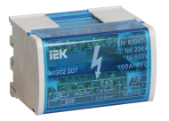 Шины на DIN-рейку в корпусе (кросс-модуль) ШНК 2х7 L+PEN IEK, YND10-2-07-100