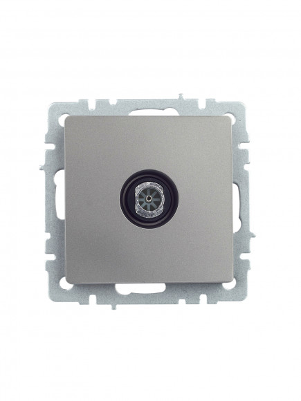 IEK BRITE Розетка TV оконечная РТВ11-0-БрС сталь , BR-A10-O-K46