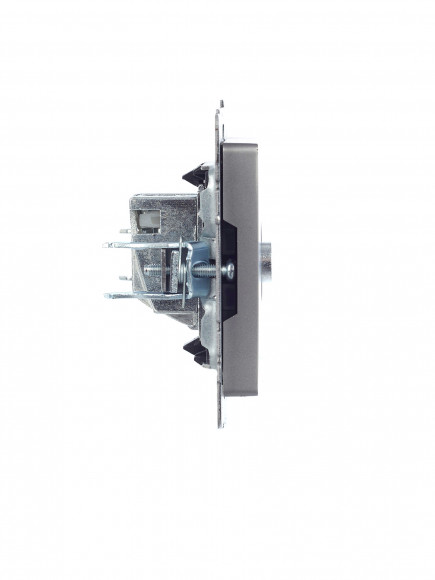 IEK BRITE Розетка TV оконечная РТВ11-0-БрС сталь , BR-A10-O-K46