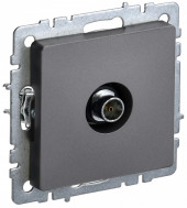 BRITE Розетка TV оконечная РТВ11-0-БрС сталь IEK, BR-A10-O-K46