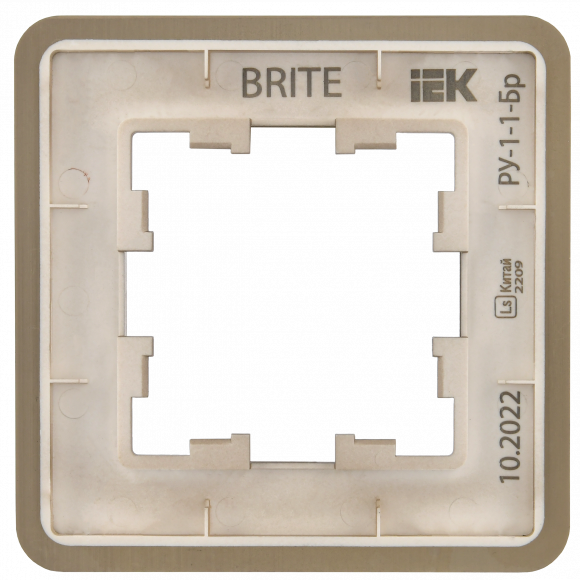 IEK BRITE Рамка 1-местная РУ-1-1-Бр металл латунь RE IEK, BR-M12-M-01-K49
