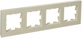 BRITE Рамка 4-местная РУ-4-Бр бежевый рифленый IEK, BR-M42-51-K10