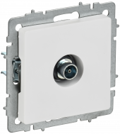 BRITE Розетка TV оконечная РТВ11-0-БрАБ арктический белый , BR-A10-O-K91