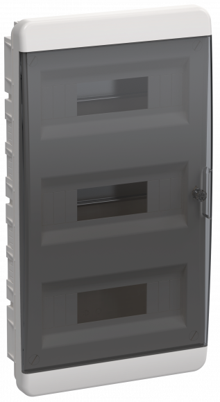 IEK TEKFOR Корпус пластиковый ЩРВ-П-36 IP41 черная прозрачная дверь IEK, TF5-KP12-V-36-41-K01-K03