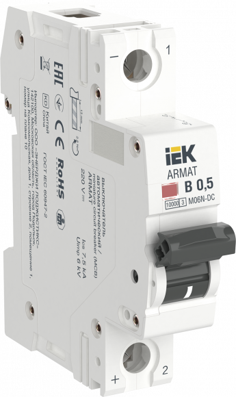IEK ARMAT Автоматический выключатель M06N-DC 1P B 0,5А IEK, AR-M06N-1-B0D5DC