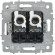 IEK BRITE Розетка компьютерная двойная RJ45 кат.5E РК10-2-БрГН металл хром/никель IEK, BR-K20-1-M-K23