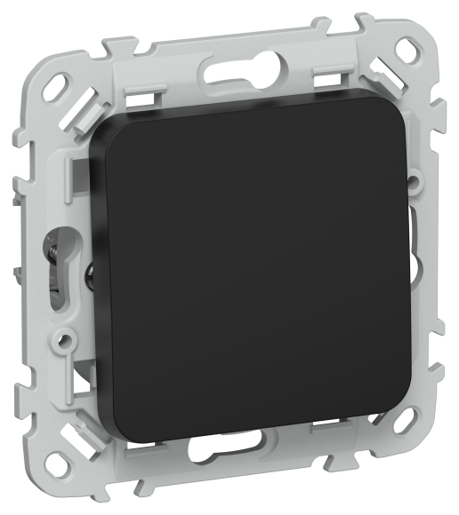 IEK FLITE Выключатель 1-клавишный 2-полюсный проходной 10А ВС6/21-1-0-ФлЧ черный IEK, FI-V12-0-10-1-2-K02