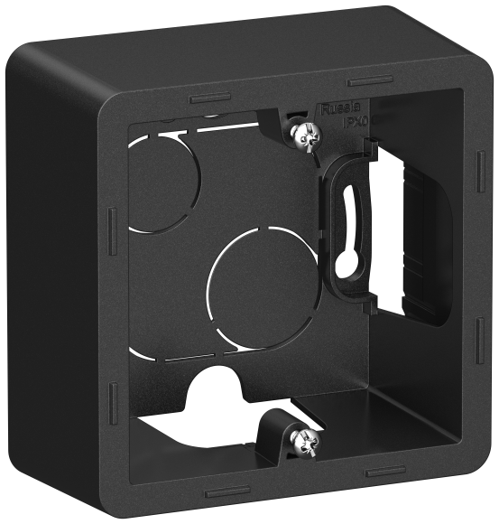 IEK IEKINSPIRIA Коробка для накладного монтажа 1-местная 6739831 антрацит IEK