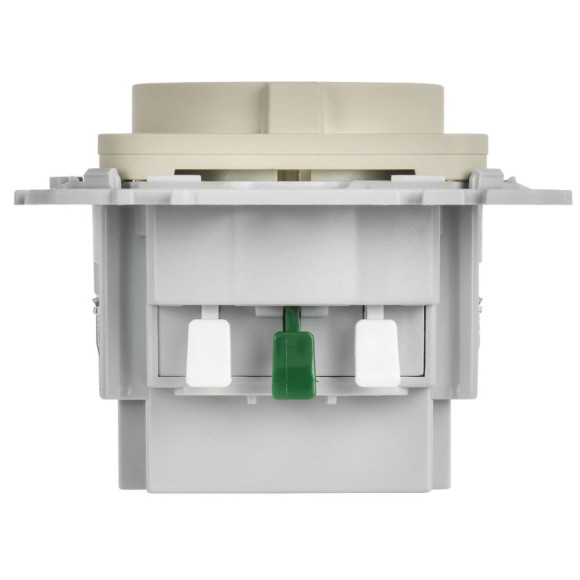 IEK FLITE Розетка 1-местная с заземлением с защитными шторками 16А с USB A+A 3,1А безвинтовое крепление РСЮша11-1-ФлСл сливочный IEK, FI-R14-16-1-U21-D31-K86
