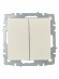 IEK BRITE Выключатель 2-клавишный проходной 10А ВС10-2-6-БрКр бежевый IEK, BR-V22-0-10-K10