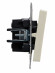 IEK BRITE Выключатель 2-клавишный проходной 10А ВС10-2-6-БрКр бежевый IEK, BR-V22-0-10-K10