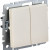BRITE Выключатель 2-клавишный проходной 10А ВС10-2-6-БрКр бежевый IEK, BR-V22-0-10-K10