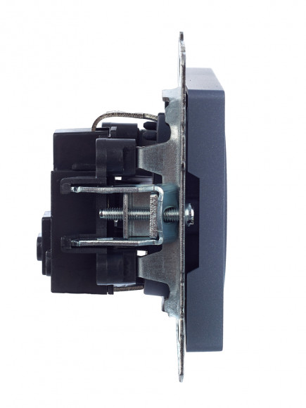 IEK BRITE Розетка 1-местная с заземлением без защитных шторок 16А РС11-1-0-БрМ маренго , BR-R11-16-K35