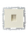 IEK BRITE Розетка компьютерная RJ45 кат.6 РК11-БрКр бежевый , BR-K10-2-K10