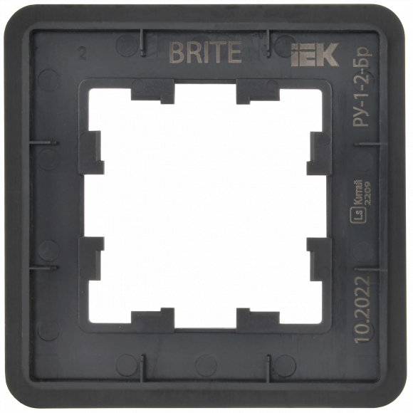 IEK BRITE Рамка 1-местная РУ-1-1-Бр металл черный RE AL IEK, BR-M12-M-21-K02 IEK BRITE Рамка 1-местная РУ-1-1-Бр металл черный RE AL IEK, BR-M12-M-21-K02