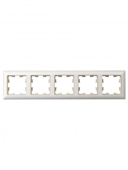 IEK BRITE Рамка 5-местная РУ-5-Бр бежевый/жемчужный , BR-M52-12-1-K10