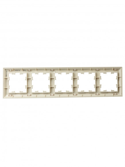 IEK BRITE Рамка 5-местная РУ-5-Бр бежевый/жемчужный , BR-M52-12-1-K10