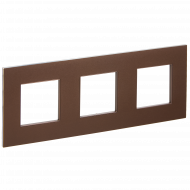 SKANDY Рамка 3-местная SK-F33Br металл шоколад , SK-M32-M-K30