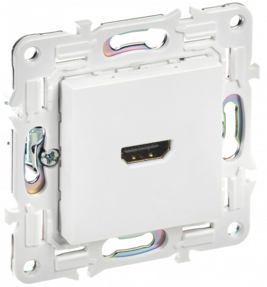 IEK SKANDY Розетка HDMI SK-H01W арктический белый IEK, SK-H10-K01