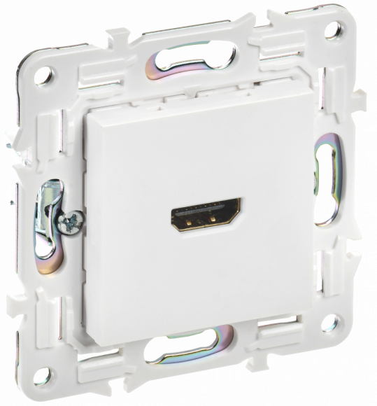 IEK SKANDY Розетка HDMI SK-H01W арктический белый , SK-H10-K01