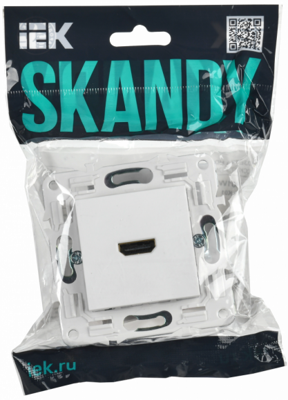 IEK SKANDY Розетка HDMI SK-H01W арктический белый , SK-H10-K01