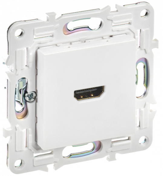IEK SKANDY Розетка HDMI SK-H01W арктический белый , SK-H10-K01