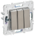 IEK SKANDY Выключатель 3-клавишный 10А SK-V11N металл никель , SK-V30-0-10-K50