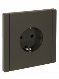 FORTE&PIANO Розетка 1-местная с заземлением без защитных шторок винтовое крепление 16А FP316 серый , FP-R11-16-K03