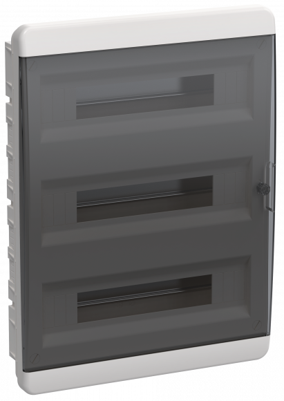 IEK TEKFOR Корпус пластиковый ЩРВ-П-54 IP41 черная прозрачная дверь IEK, TF5-KP12-V-54-41-K01-K03