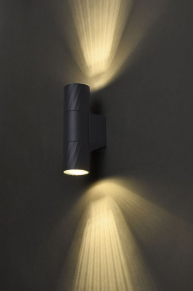 IEK LIGHTING Светильник уличный 5221 настенный под лампу 2хGU10 IP65 серый IEK, LT-UBU0-5221-GU10-2-K03