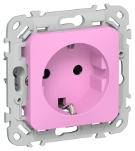 FLITE Розетка с заземлением без защитных шторок 16А РС11-0-ФлПр пурпурный IEK, FI-R11-16-K99
