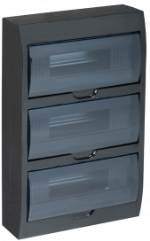 KREPTA 3 Корпус пластиковый ЩРН-П-36 IP41 черный IEK, MKP12-N-36-41-K02