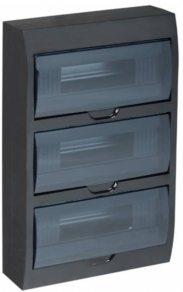 IEK KREPTA 3 Корпус пластиковый ЩРН-П-36 IP41 черный IEK, MKP12-N-36-41-K02