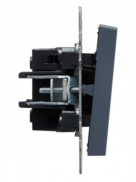 IEK BRITE Выключатель 2-клавишный проходной 10А ВС10-2-6-БрМ маренго , BR-V22-0-10-K35