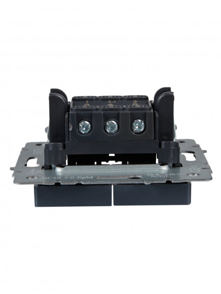 IEK BRITE Выключатель 2-клавишный проходной 10А ВС10-2-6-БрМ маренго , BR-V22-0-10-K35