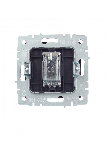 IEK BRITE Розетка TV оконечная РТВ11-0-БрЧ черный , BR-A10-O-K02