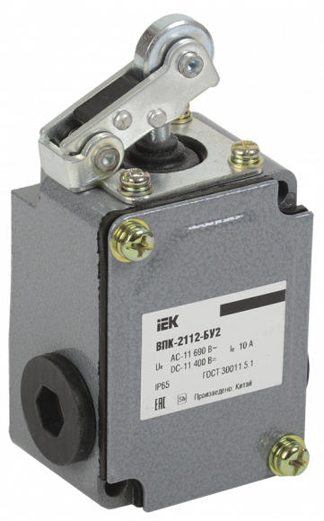 IEK Выключатель концевой ВПК-2112-БУ2, рычаг с роликом, IP65, IEK, KV-1-2112-1