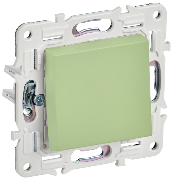 IEK SKANDY Выключатель 1-клавишный 10А SK-V01G мятный , SK-V10-0-10-K06