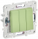 IEK SKANDY Выключатель 3-клавишный 10А SK-V11G мятный , SK-V30-0-10-K06