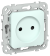 IEK FLITE Розетка без заземления с защитными шторками 10А РСш01-0-ФлХЛ холодный лед IEK, FI-R13-10-K94